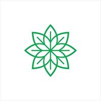 Green leaf logo vector template