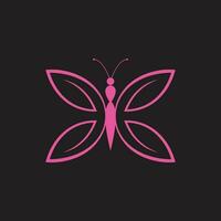 Silhouette of a butterfly vector icon