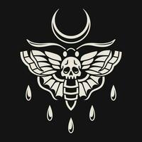Death moth design, quality vector design.