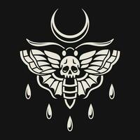 Death moth design, quality vector design.