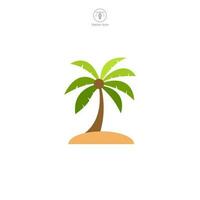 palma árbol icono símbolo vector ilustración aislado en blanco antecedentes