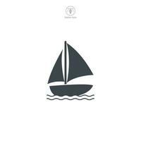 Sailing Boat icon symbol vector illustration isolated on white background