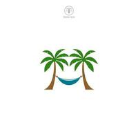 Hammock icon symbol vector illustration isolated on white background