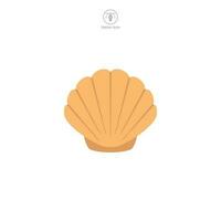 Seashell icon symbol vector illustration isolated on white background
