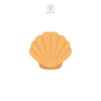 Seashell icon symbol vector illustration isolated on white background