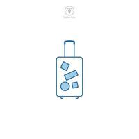 Luggage icon symbol vector illustration isolated on white background