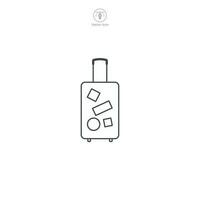 equipaje icono símbolo vector ilustración aislado en blanco antecedentes