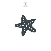 estrella de mar icono símbolo vector ilustración aislado en blanco antecedentes