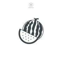 Watermelon Slice icon symbol vector illustration isolated on white background