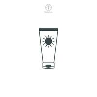 Sunscreen Bottle icon symbol vector illustration isolated on white background