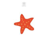 estrella de mar icono símbolo vector ilustración aislado en blanco antecedentes