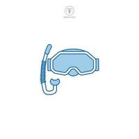 Swimming Goggles icon symbol vector illustration isolated on white background