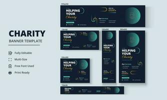 Charity flyer Banner, Life charity existence promotion, Education program Banner Design vector