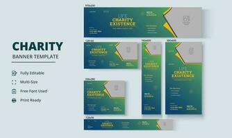 Charity flyer Banner, Life charity existence promotion, Education program Banner Design vector