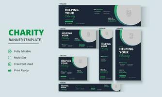 Charity flyer Banner, Life charity existence promotion, Education program Banner Design vector