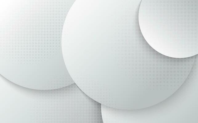 Abstract white and grey gradient pattern design of circle geometric design. Overlapping with halftone design background.