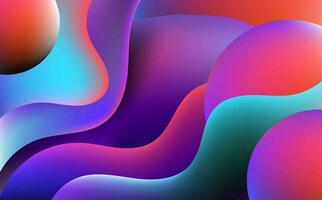 Abstract futuristic colorful banners of mysterious tone artwork. Free hand drawing for flexible shape background. illustration vector