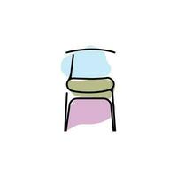furniture logo, home furnishing design, room icon illustration, table, chair, lamp, frame, clock, flower pot vector