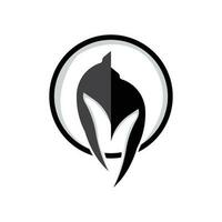 Spartan Logo Design, Vector VIking Guardian Fighter, Simple Greek Warrior Helmet