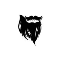 barba logo diseño, masculino cara apariencia vector, para peluquería, cabello, apariencia, marca etiqueta vector