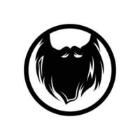 barba logo diseño, masculino cara apariencia vector, para peluquería, cabello, apariencia, marca etiqueta vector