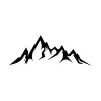 montaña logo, naturaleza paisaje ver diseño, escaladores y aventura, modelo ilustración vector