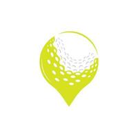 Golf Logo Design, Design Vector Golf Ball And Golf Club Tournament, Illustration Template
