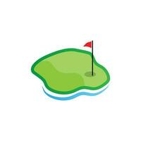 Golf Logo Design, Design Vector Golf Ball And Golf Club Tournament, Illustration Template