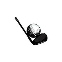 Golf Logo Design, Design Vector Golf Ball And Golf Club Tournament, Illustration Template