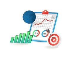 Target business management analysis data strategy vector