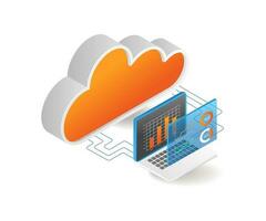 nube servidor análisis datos programa administración vector