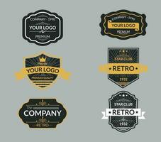 Vector logo and vintage logotypes element.