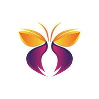 logotipo de mariposa, diseño animal con hermosas alas, animales decorativos, marcas de productos vector