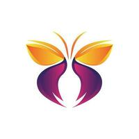 logotipo de mariposa, diseño animal con hermosas alas, animales decorativos, marcas de productos vector