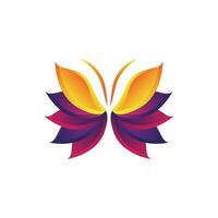 logotipo de mariposa, diseño animal con hermosas alas, animales decorativos, marcas de productos vector