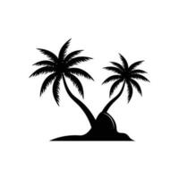 Coconut Tree Logo Design, Beach Plant Vector, Palm Tree Summer, Illustration Template vector