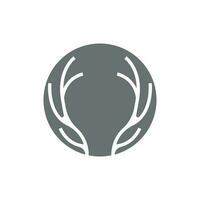 ciervo cuerno logo, animal vector, minimalista sencillo diseño, ilustración símbolo icono vector