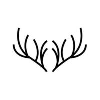 Deer Horn Logo, Animal Vector, Minimalist Simple Design, Illustration Symbol Icon vector