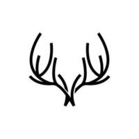 Deer Horn Logo, Animal Vector, Minimalist Simple Design, Illustration Symbol Icon vector