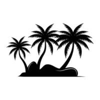 Coconut Tree Logo Design, Beach Plant Vector, Palm Tree Summer, Illustration Template vector
