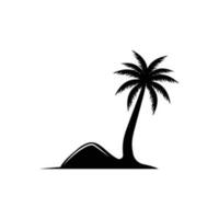 Coconut Tree Logo Design, Beach Plant Vector, Palm Tree Summer, Illustration Template vector