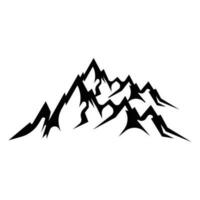 montaña logo, naturaleza paisaje ver diseño, escaladores y aventura, modelo ilustración vector