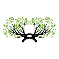 Bonsai Tree Logo. Simple Minimalist Silhouette Design, Plant Vector, Icon Illustration Element vector