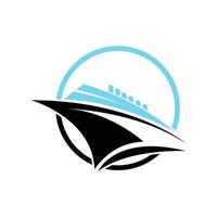 Cargo Ship Logo Design, Ocean Transportation Vector, And Cruise Ship, Cargo, Logistics, Sailing School, Speedboat vector