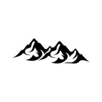 montaña logo, naturaleza paisaje ver diseño, escaladores y aventura, modelo ilustración vector