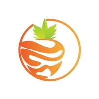 diseño de logotipo de piña, vector de fruta fresca, ilustración de plantación, etiqueta de marca de producto de fruta