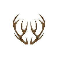 Deer Horn Logo, Animal Vector, Minimalist Simple Design, Illustration Symbol Icon vector