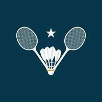 Badminton Logo Design, Sports Vector, Shuttlecock Logo, Badminton Tournament, Simple Minimalist Badge vector