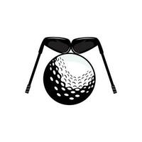 Golf Logo Design, Design Vector Golf Ball And Golf Club Tournament, Illustration Template