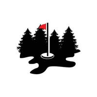golf logo diseño, diseño vector golf pelota y golf club torneo, ilustración modelo